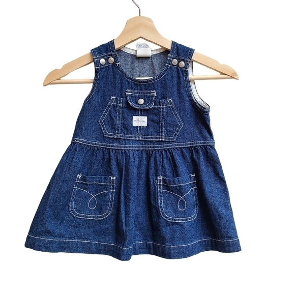 Calvin Klein Denim Jumper Dress, Size 18 Months - Picture 1 of 9